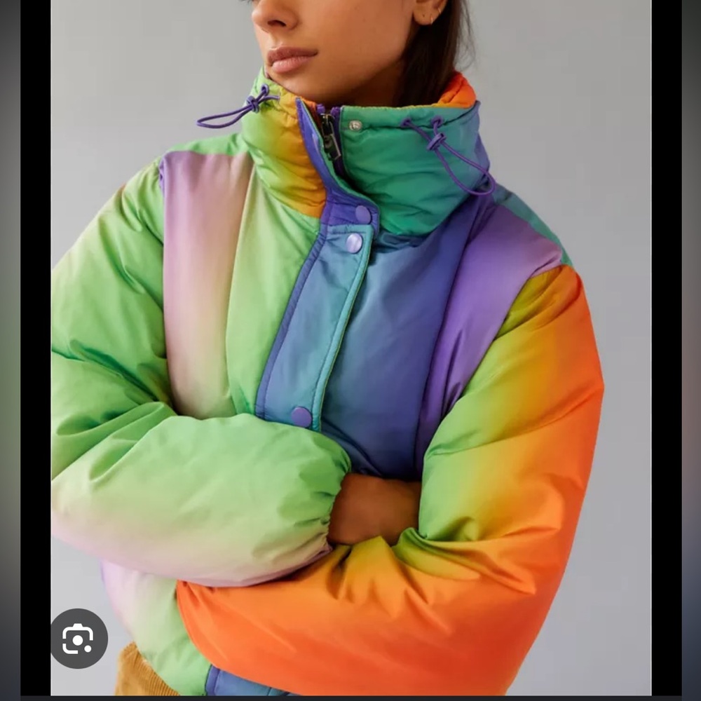 BDG Isla Lightweight Funnelneck Puffer Jacket Urban Outfitters in Multicolor